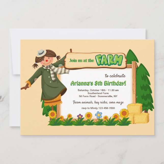 Följ med oss på lantgården Inbjudan (Framsida)