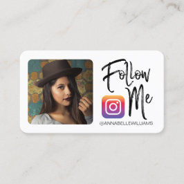 Följ Mig Instagram Foto Sociala Medier Visitkort