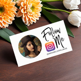 Följ mig Instagram Photo Social Media Business C Visitkort