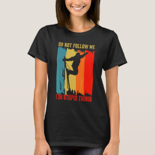 Följ Mig Inte Skidåkning Freestyle Skidåkare Retro T Shirt