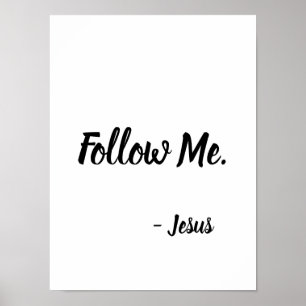 Följ mig Jesus Matthew 4:19 Poster