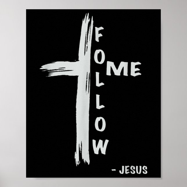 Följ mig Jesus religiös kristen  Poster (Framsidan)