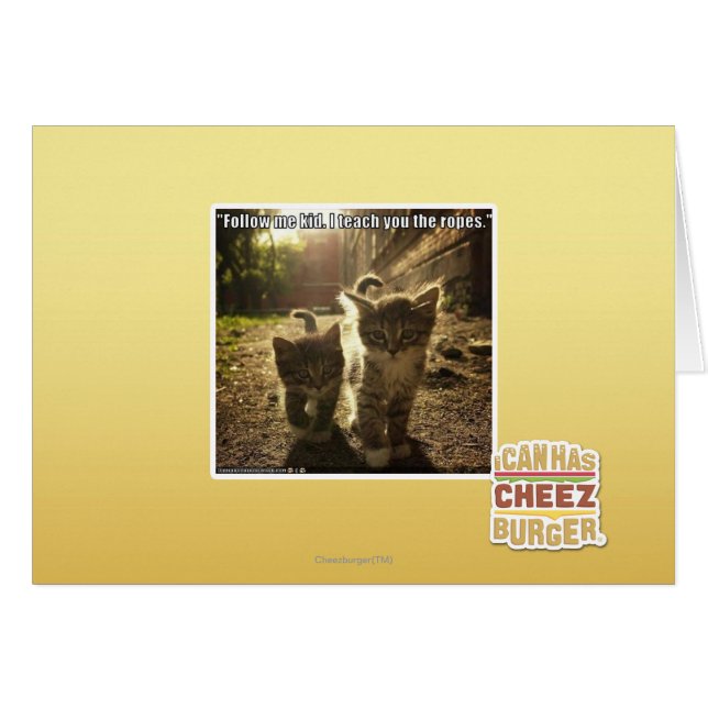 Följ mig Kid Hälsningskort (Framsidan Horizontal)