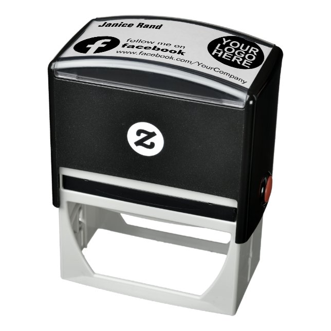 Följ mig på Facebook-logotyp Självfärgande Stämpel (Produkt)