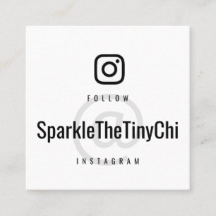 Följ Mig På Instagram Husdjur Affärskort Fyrkantigt Visitkort