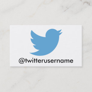 Följ mig på twitteren (anpassadeUsername) Visitkort