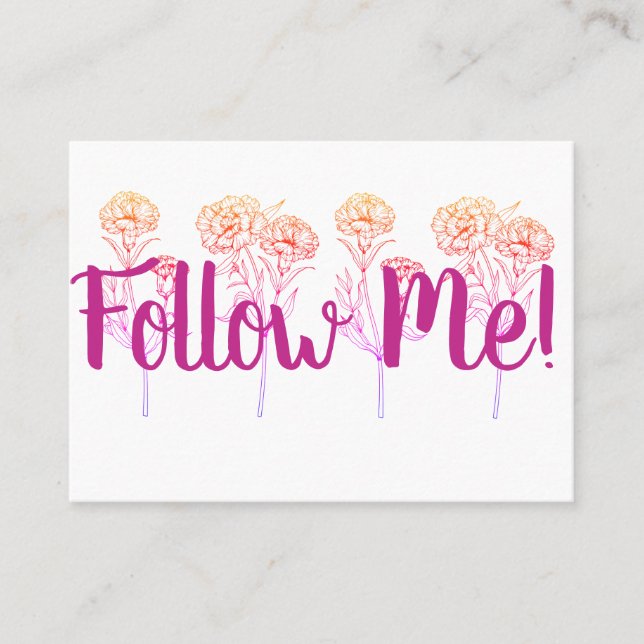 Följ mig - personliga befordringar visitkort (Framsida)