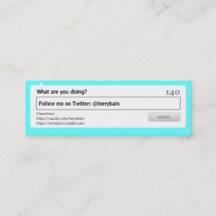 Följ mig Social media Mini Visitkort