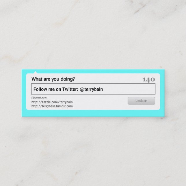 Följ mig Social media Mini Visitkort (Framsida)