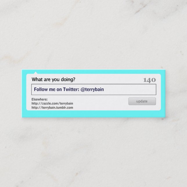 Följ mig Social media Mini Visitkort (Framsida)
