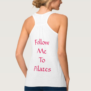 Följ mig till den Pilates tanken Linne Med Racerback