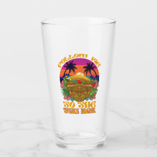 Följ mig till Tiki Bar Hawaiian Luau-fest Glaskopp