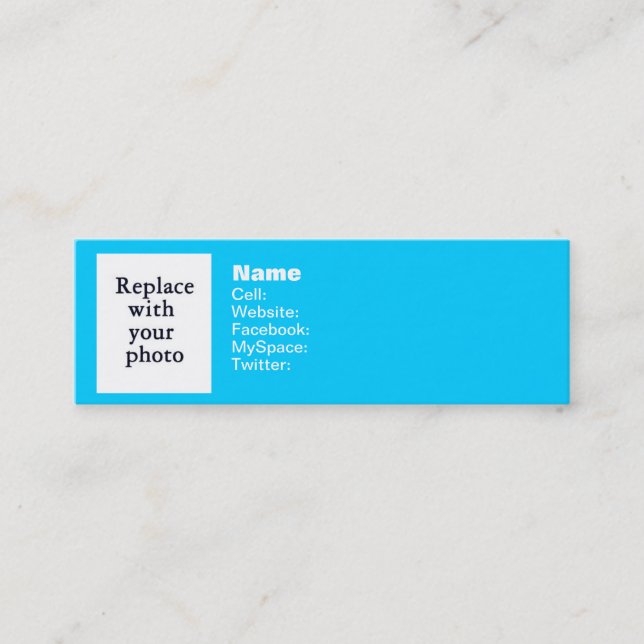 Följ mig! Twitter 2 Mini Visitkort (Framsida)