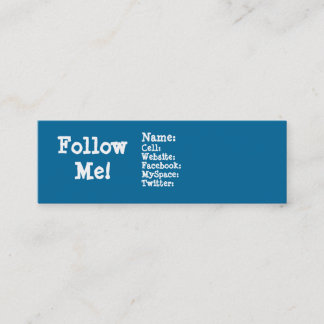 Följ mig! Twitter Mini Visitkort