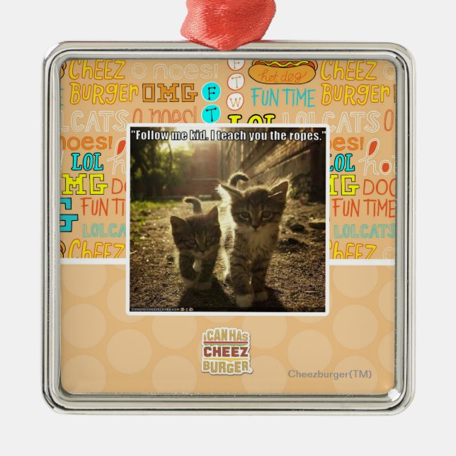 Följ mig ungen julgransprydnad metall (Framsidan)