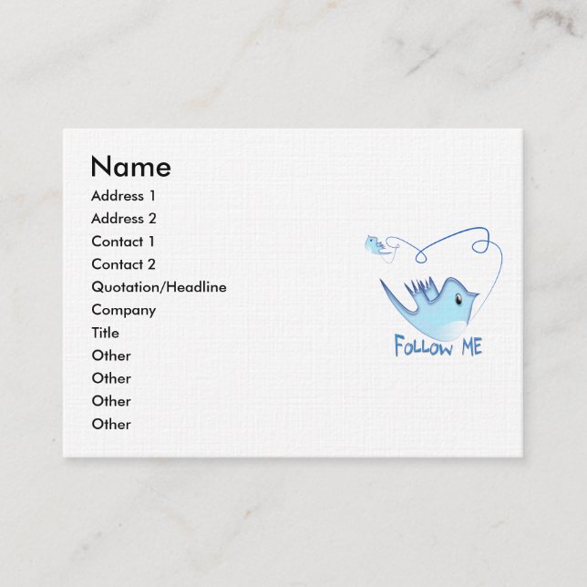 Följ mig visitkort (Framsida)