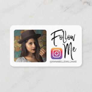 Följ mina Instagram Photo Social Media Visitkort