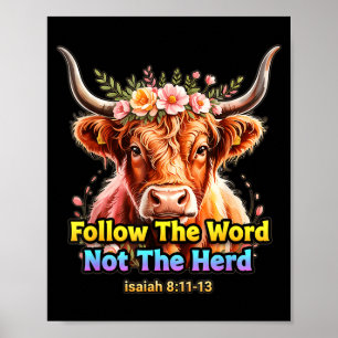 Följ Ordet Inte Hjord Kristna Västerländska Hig Poster