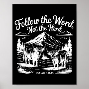 Följ Ordet Inte Hjordens Kristna Religion Hej Poster