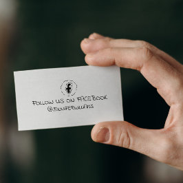 Följ oss enkelt på Facebook, Social Media Stämpel