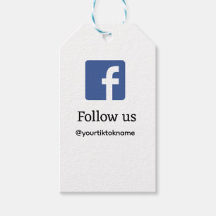 följ oss facebook användarnamn social media add QR Presentetikett
