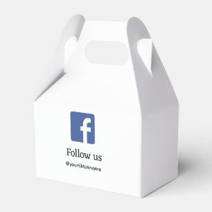 följ oss facebook användarnamn sociala medier lägg presentaskar