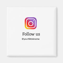 följ oss Instagram-användarnamn social-media lägga Magnet
