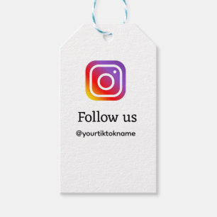 följ oss Instagram-användarnamn social-media lägga Presentetikett