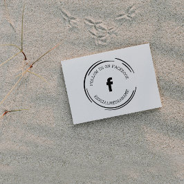 Följ oss/mig på Facebook, Social Media Stämpel