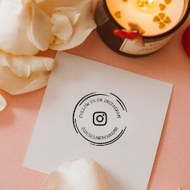 Följ oss/mig på Instagram, Social Media Stämpel