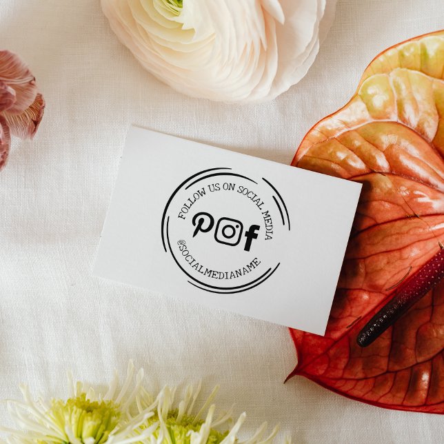 Följ oss/mig på Social Media Stämpel (Skapare uppladdad)