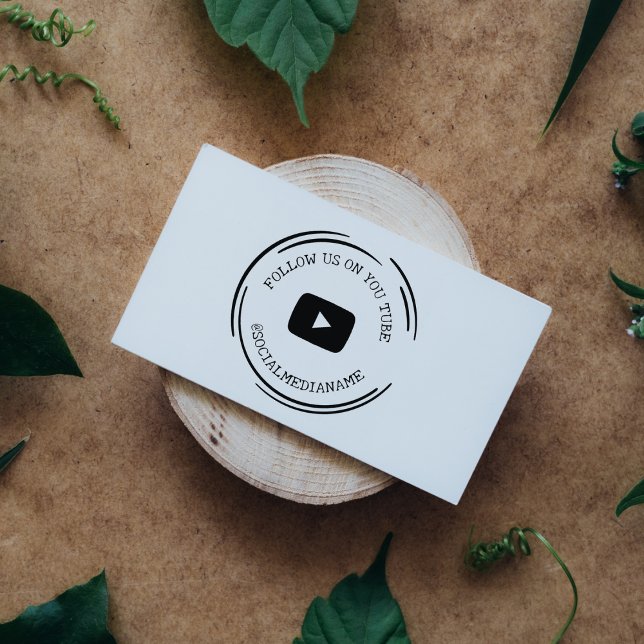 Följ oss/mig på You Tube, Social Media Stämpel (Skapare uppladdad)