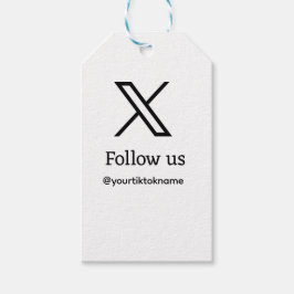 följ oss och byt X-användarnamn social-media lägga Presentetikett