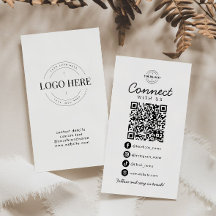 Följ oss Sociala Medier QR-kod Företag Logo