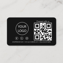 Följ oss Sociala Medier QR-kod Modern Visitkort