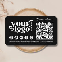Följ oss Sociala Medier QR-kod Svart