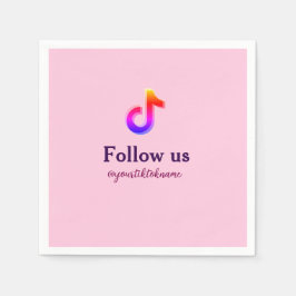 följ oss tiktok-användarnamn social-media lägga ti pappersservett