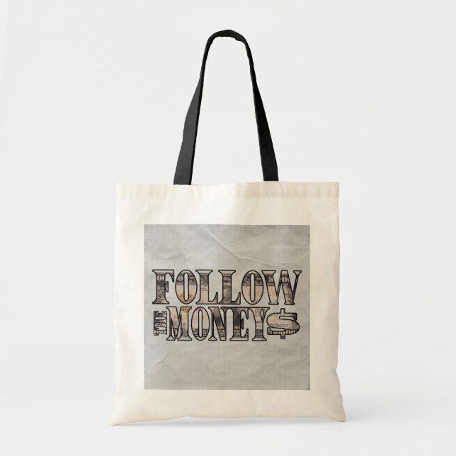 Följ penga~ Bill Tote Bag Tygkasse (Framsidan)