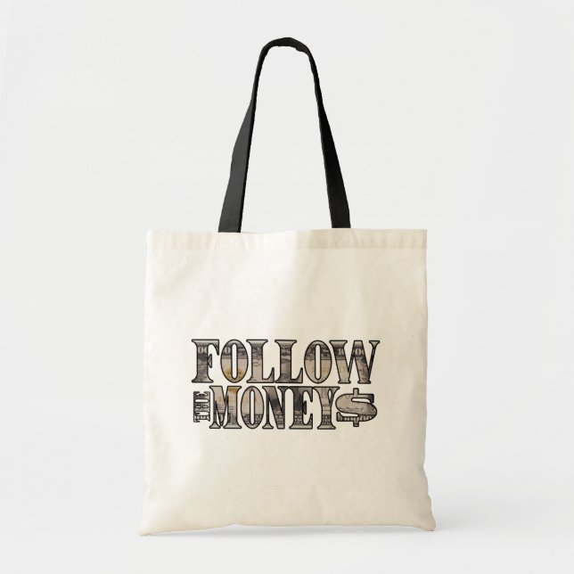 Följ penga~ Bill Tote Bag Tygkasse (Framsidan)