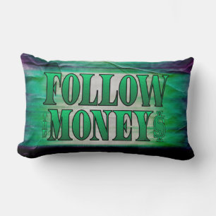 Följ pengarna - Grunge Lumbar Pillow Lumbarkudde