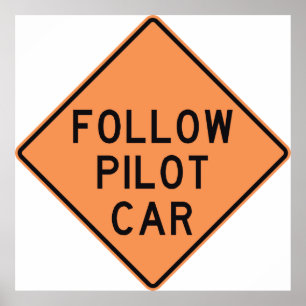 Följ Pilot - bilsignatur Poster