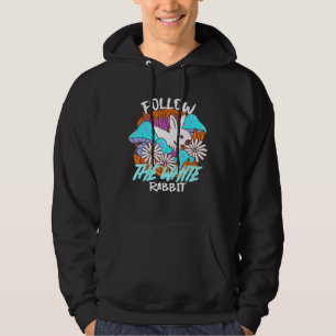 Följ Rabbit Flower Kärlek Bunnies Rabbit Andplant Hoodie