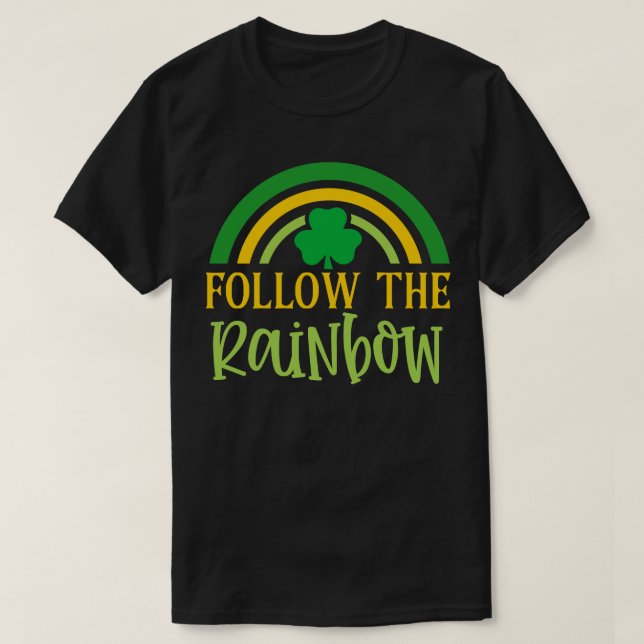 Följ regnbågen t shirt (Design framsida)