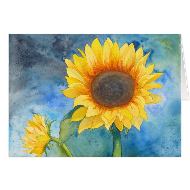 Följ solen hälsningskort (Framsidan Horizontal)