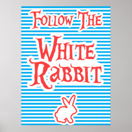 Följ vitkanin, typografi poster, poster