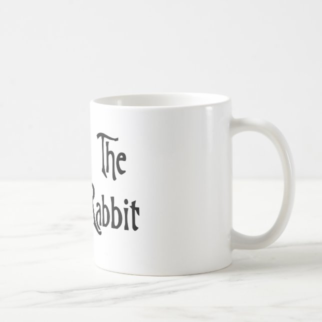 Följ vitkaninen kaffemugg (Höger)