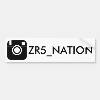 Följ @ZR5_NATION-vit Bildekal