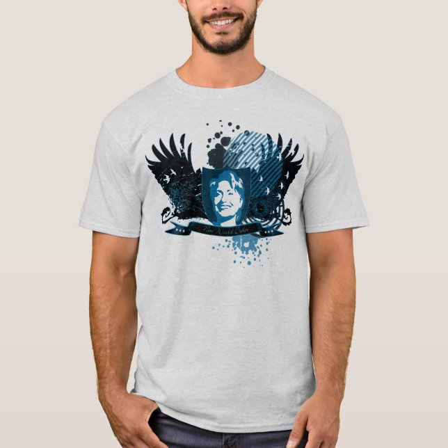 Följdförklaring 08. Ny världsordning. T-shirt (Framsida)