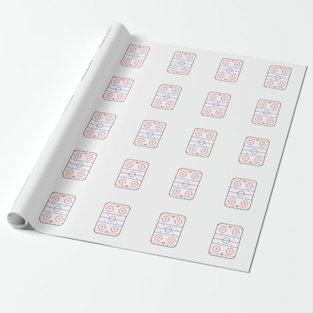 Följe för lek för hockey för isisbanadiagram presentpapper (Utrullad)