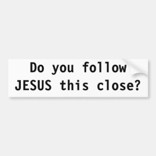 Följer du JESUS detta slut? Bildekal